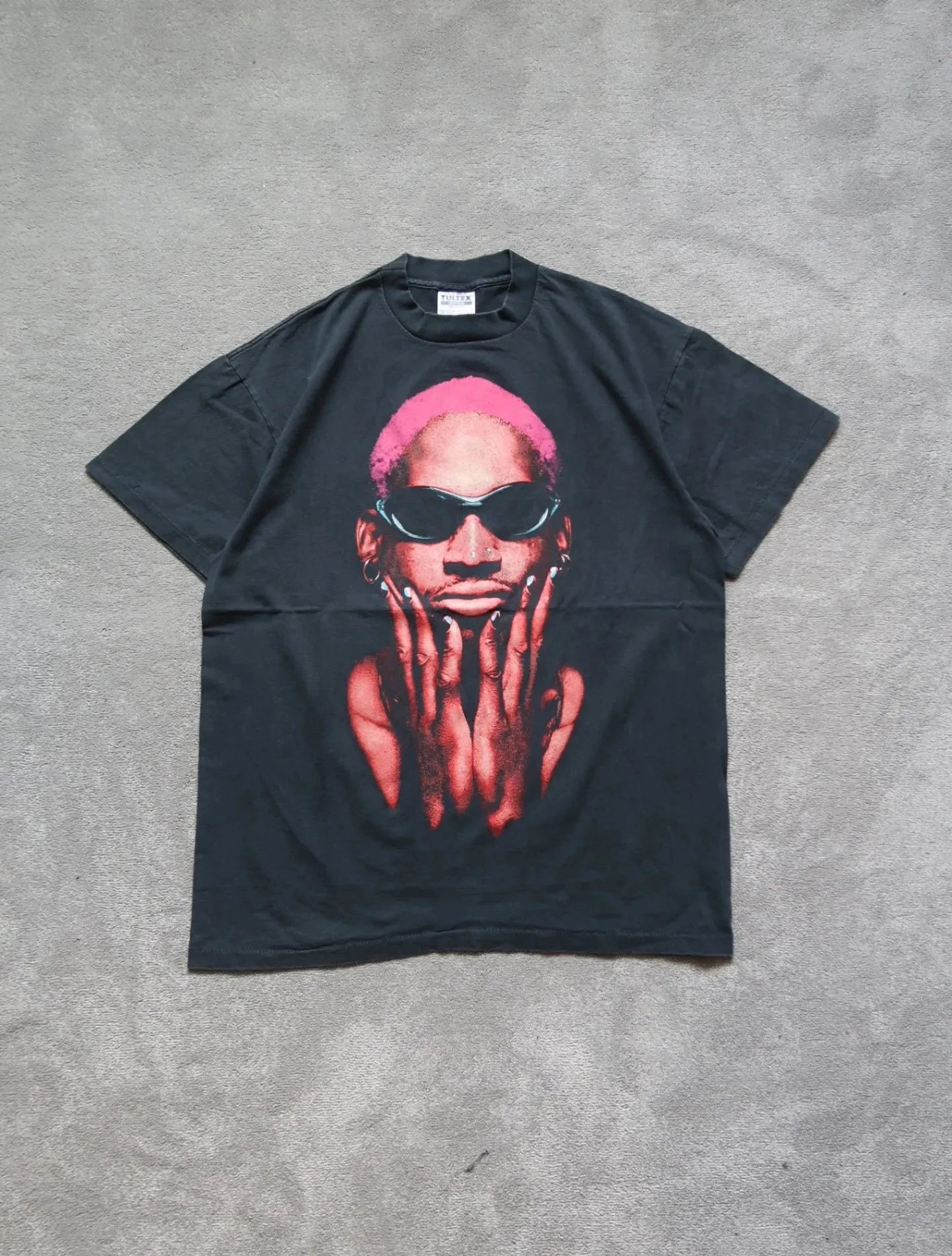 Black Graphic Dennis Rodman Not Of This World T-shirt