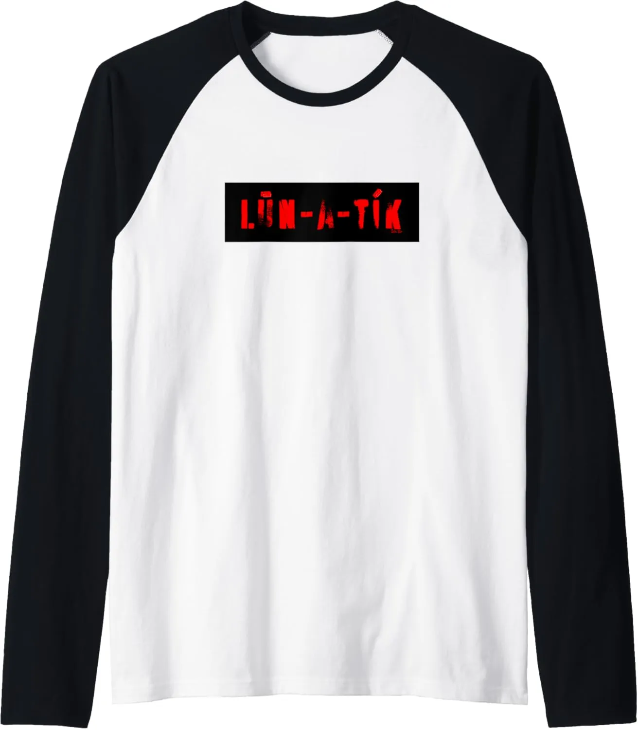 Black/Red Vampyre Logo Raglan Baseball Tee