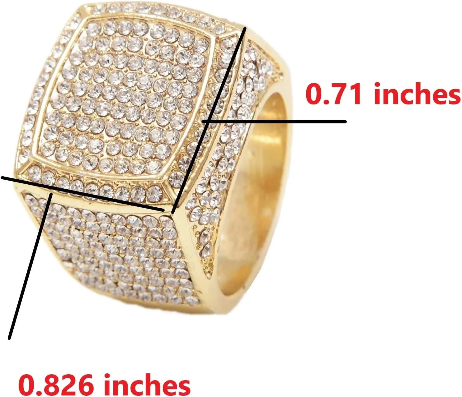 Bling-ed Out It's Lit! Hip Hop Watch & Jewerly Set w/Cuban Chain Bracelet, Kite Bling Earrings & Ring - GJM13