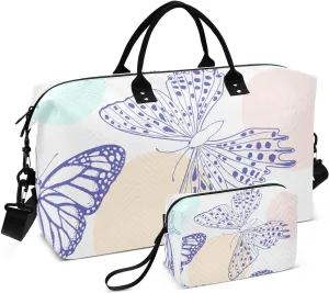 Bolaz Duffle Bag for Travel-Purple Butterfly Pattern， Easy Update Large Magnectic Sticker Refrigerator Magnets Decor Wash Machine Magnet Decals23"x26"