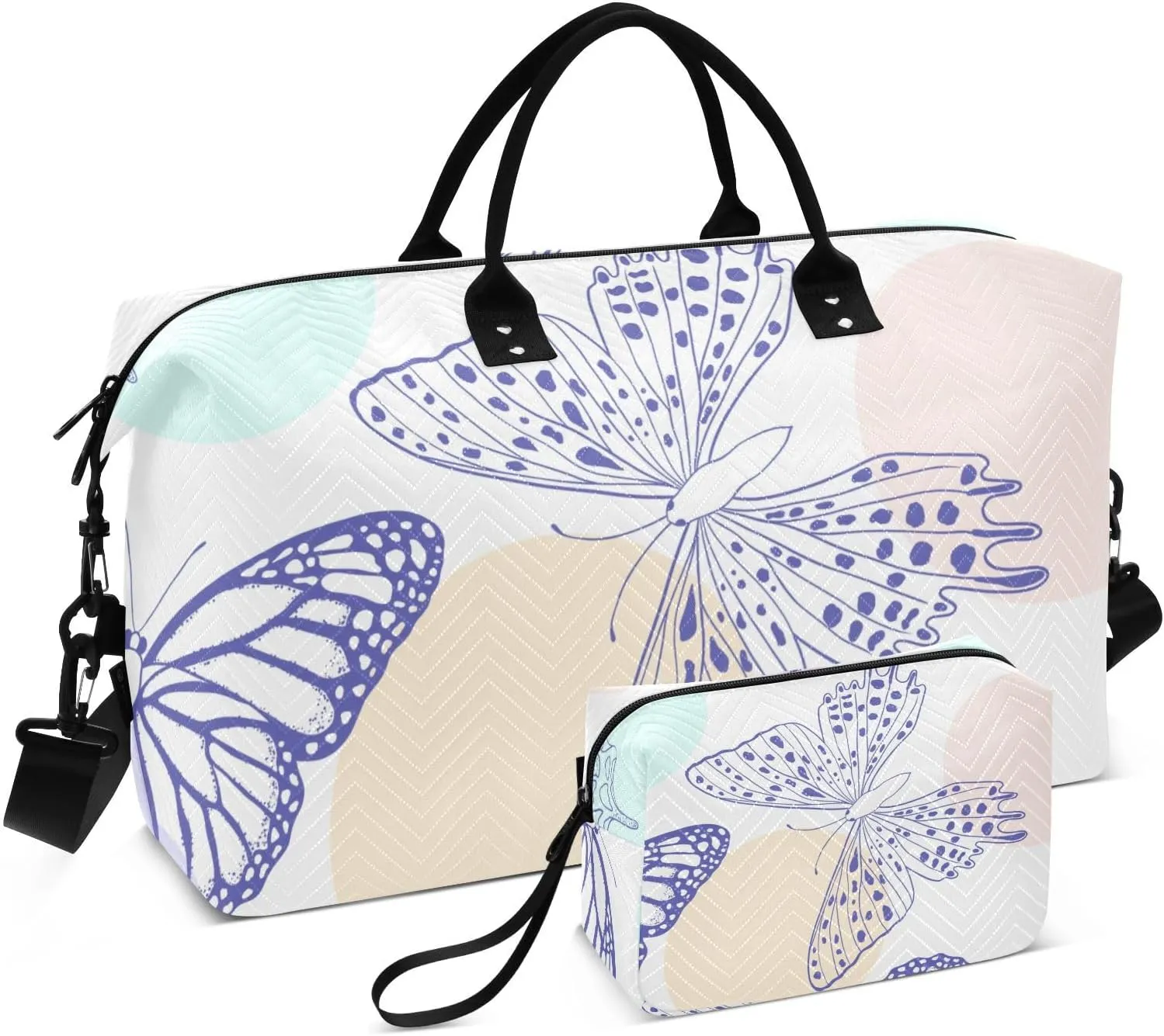Bolaz Duffle Bag for Travel-Purple Butterfly Pattern， Easy Update Large Magnectic Sticker Refrigerator Magnets Decor Wash Machine Magnet Decals23"x26"