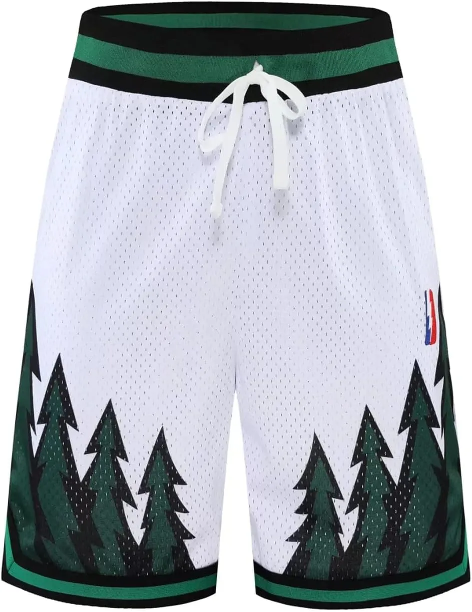 BOOMLEMON Men's Basketball Shorts Gym Training Workout Athletic Shorts Mesh Graphic Print Running Short Pants
