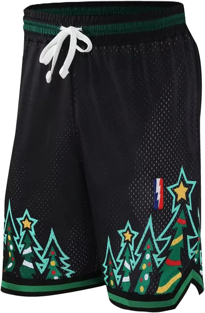 BOOMLEMON Men's Basketball Shorts Gym Training Workout Athletic Shorts Mesh Graphic Print Running Short Pants