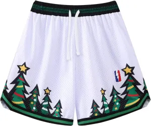 BOOMLEMON Men's Basketball Shorts Gym Training Workout Athletic Shorts Mesh Graphic Print Running Short Pants