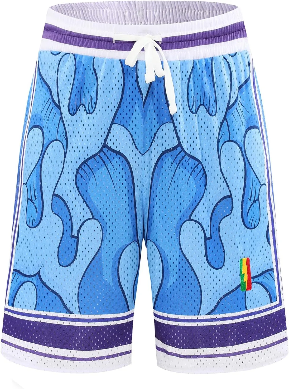 BOOMLEMON Men's Basketball Shorts Gym Training Workout Athletic Shorts Mesh Graphic Print Running Short Pants