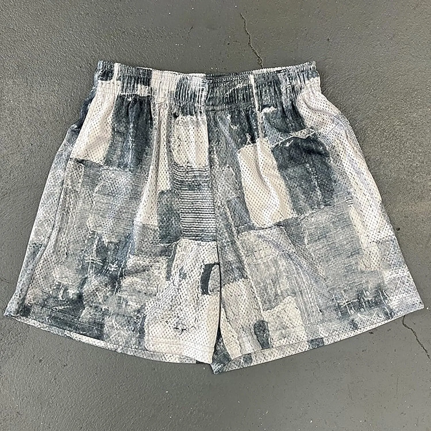 BOOMLEMON Mens Mesh Graphic Print Shorts Casual Workout Cool Shorts Gym Basketball Running Short Pants