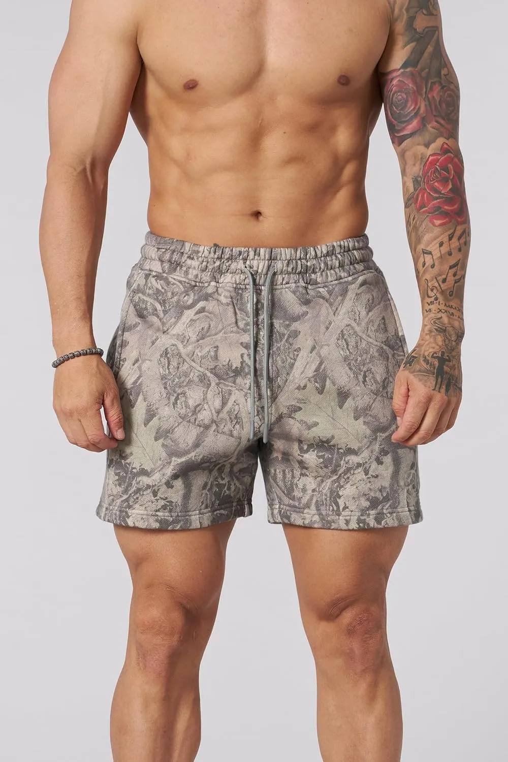 BOOMLEMON Mens Mesh Graphic Print Shorts Fashion Designer Workout Shorts Retro Casual Cool Streetwear Short Pants