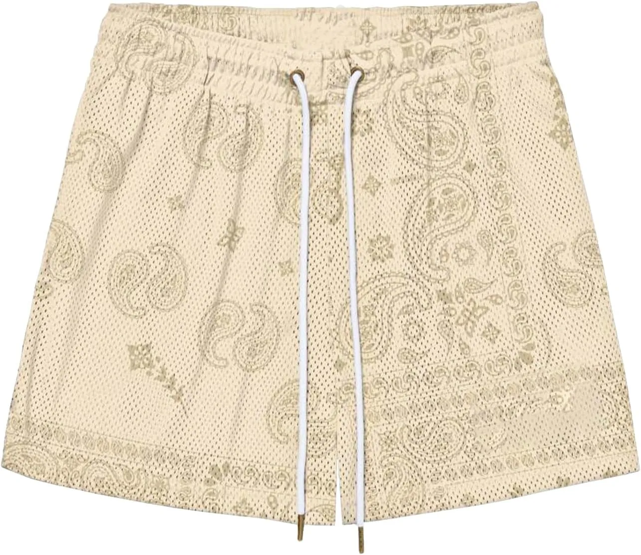 BOOMLEMON Mens Paisley Shorts Mesh Graphic Print Retro Casual Shorts Athletic Gym Basketball Running Short Pants