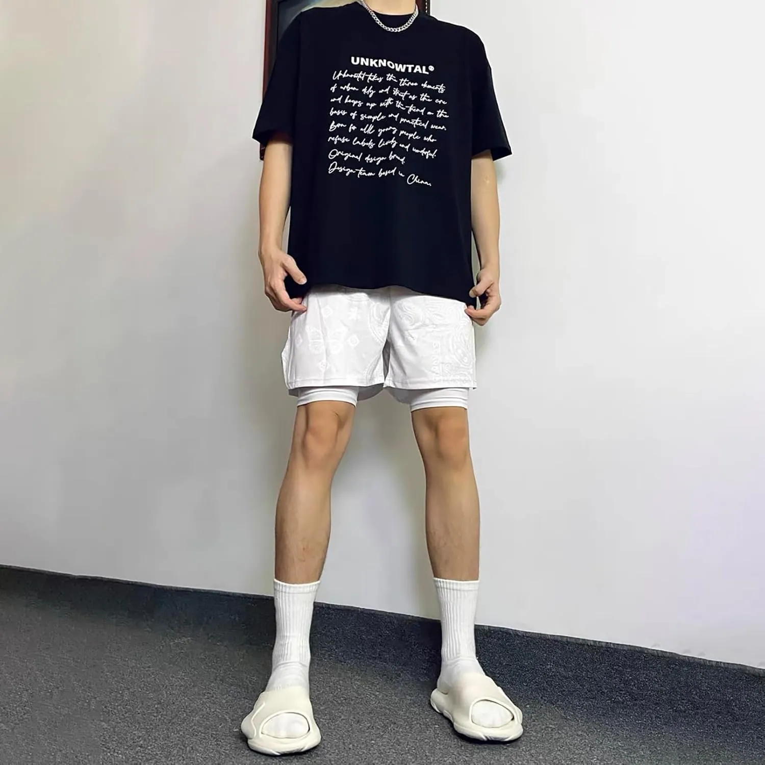 BOOMLEMON Mens Paisley Shorts Mesh Graphic Print Retro Casual Shorts Athletic Gym Basketball Running Short Pants