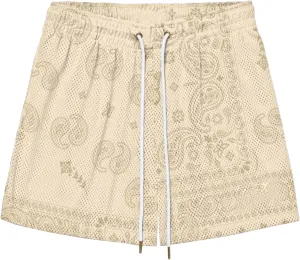 BOOMLEMON Mens Paisley Shorts Mesh Graphic Print Retro Casual Shorts Athletic Gym Basketball Running Short Pants