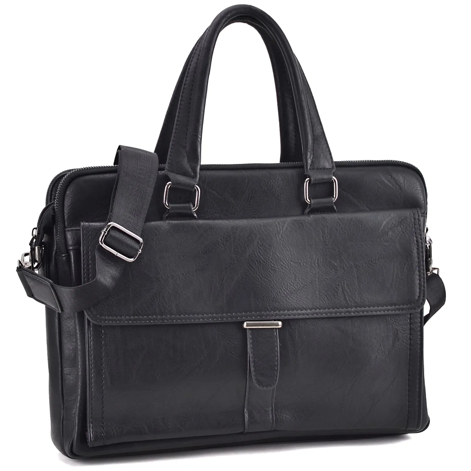 Briefcase Satchel with Multiple zipped compartments