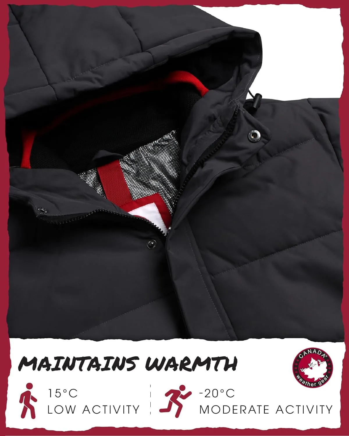 CANADA WEATHER GEAR Men's Winter Jacket – Heavyweight Puffer Jacket – Casual Coat for Men (M-XXL)