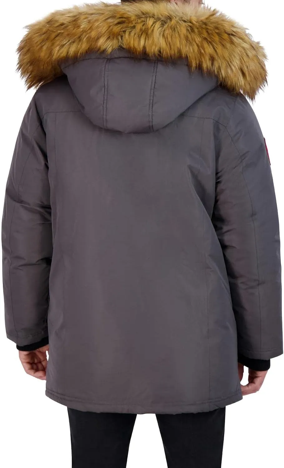 CANADA WEATHER GEAR Parka Coat for Men-Insulated Winter Jacket w/Faux Fur Hood