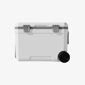 Car Camping Coolers for Ford C-Max/Fairlane/Fusion/Galaxie/Galaxy/Granada, Waterproof Portable Cooler, Leak Proof Picnic Insulated Bag, Ultra-Light Premium Ice Chest Box,B-White-45L