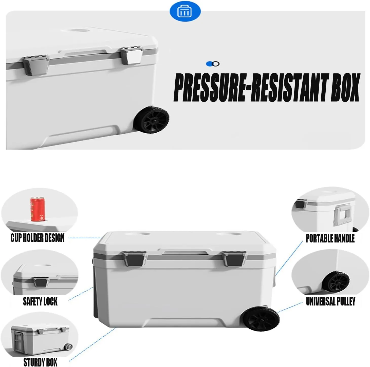 Car Camping Coolers for Seat Leon, Waterproof Portable Cooler, Leak Proof Picnic Insulated Bag, Ultra-Light Premium Ice Chest Box,A-Green-45L