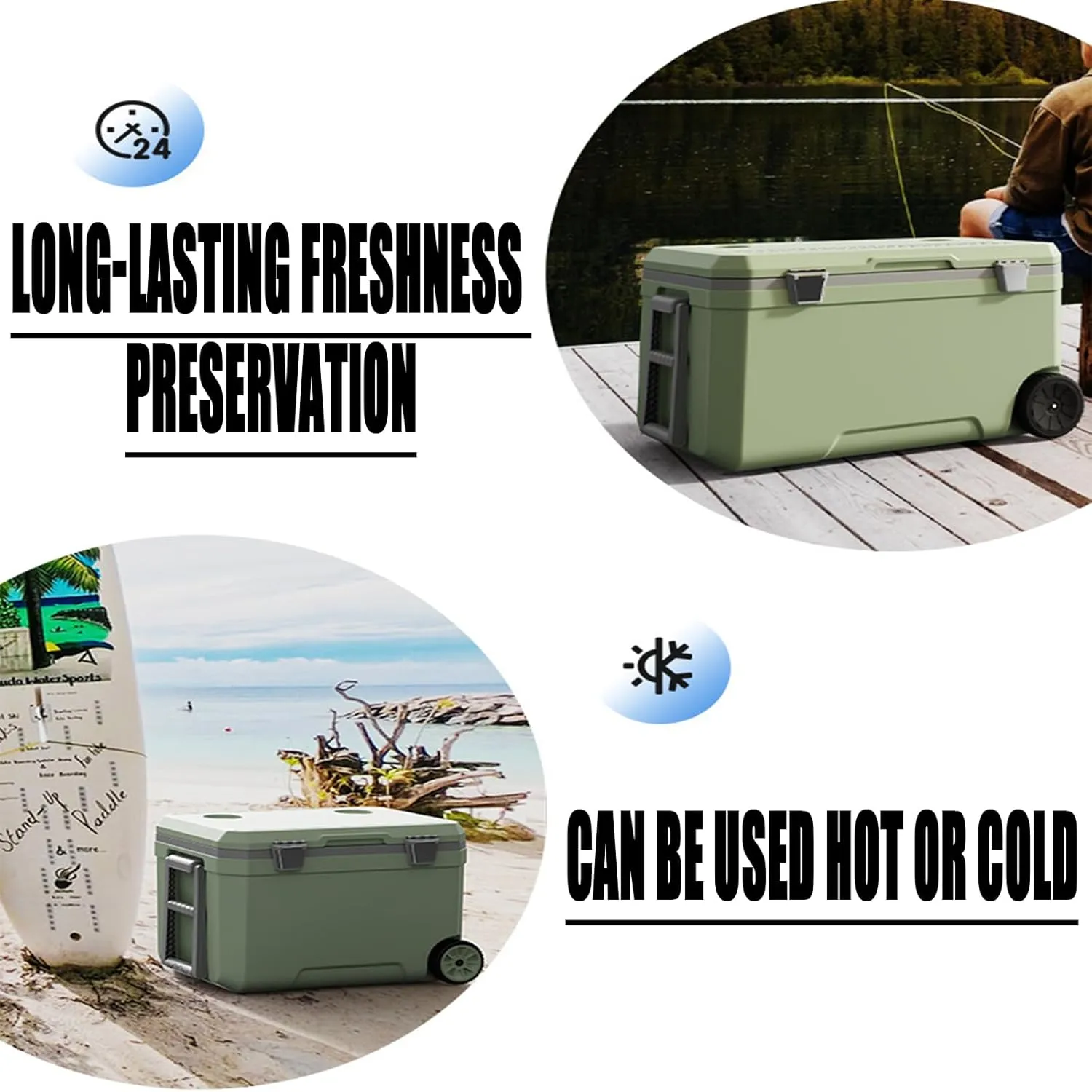 Car Camping Coolers for Toyota C-HR/Camry/Corolla/HiAce/Hilux, Waterproof Portable Cooler, Leak Proof Picnic Insulated Bag, Ultra-Light Premium Ice Chest Box,C-Blue-45L