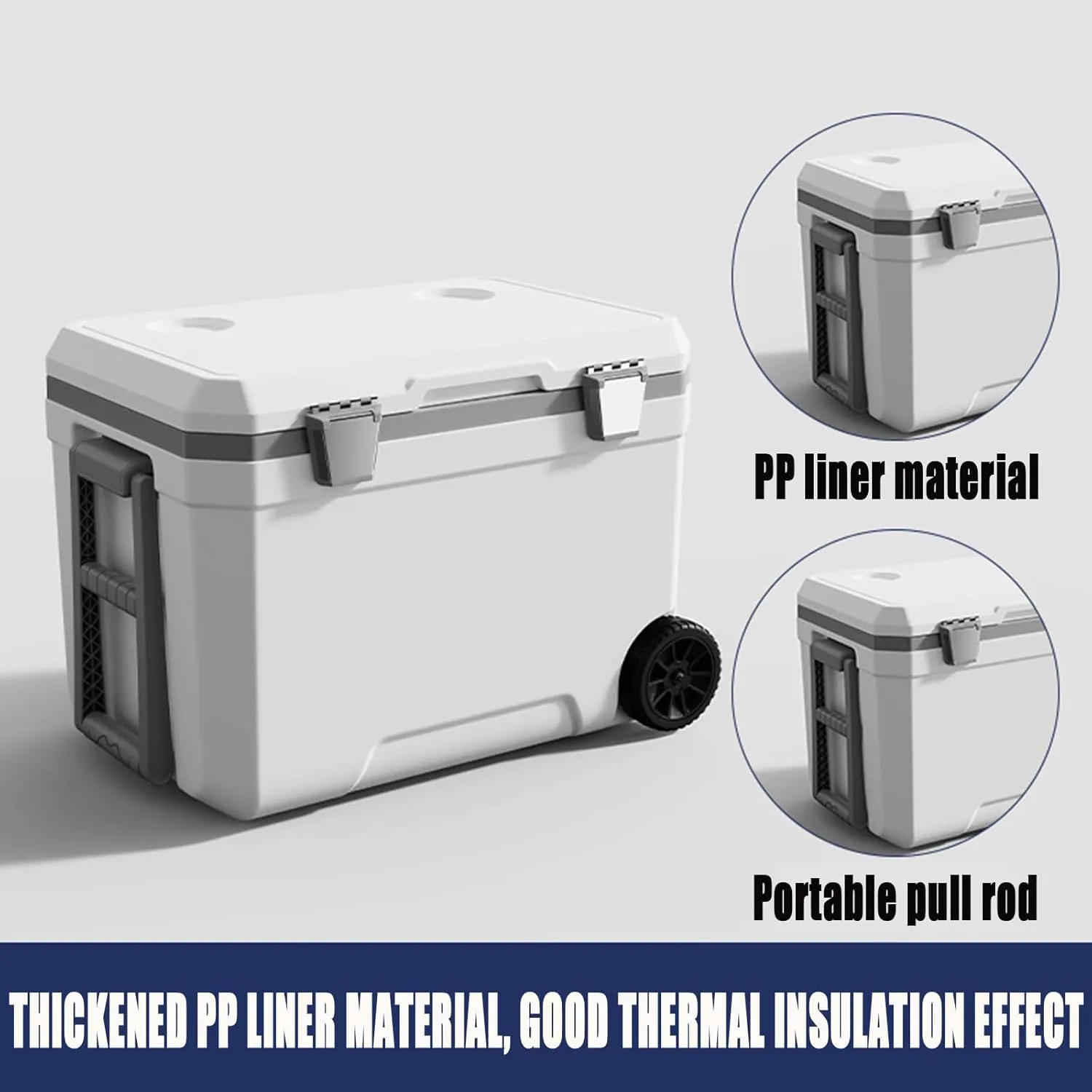 Car Camping Coolers for Toyota C-HR/Camry/Corolla/HiAce/Hilux, Waterproof Portable Cooler, Leak Proof Picnic Insulated Bag, Ultra-Light Premium Ice Chest Box,C-Blue-45L