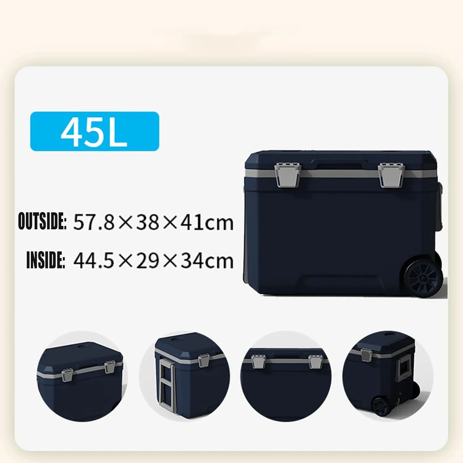 Car Camping Coolers for Toyota C-HR/Camry/Corolla/HiAce/Hilux, Waterproof Portable Cooler, Leak Proof Picnic Insulated Bag, Ultra-Light Premium Ice Chest Box,C-Blue-45L