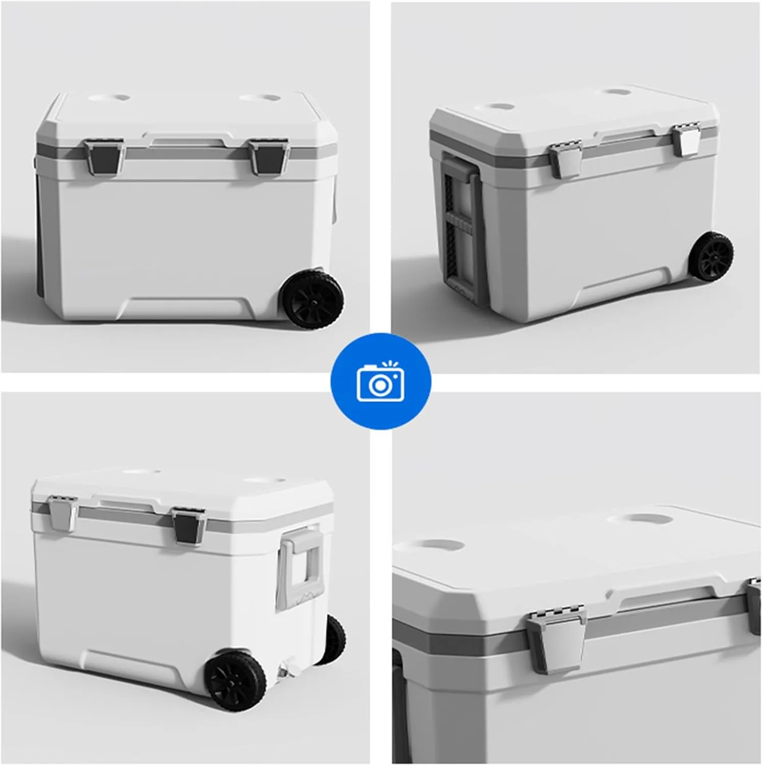 Car Camping Coolers for Toyota C-HR/Camry/Corolla/HiAce/Hilux, Waterproof Portable Cooler, Leak Proof Picnic Insulated Bag, Ultra-Light Premium Ice Chest Box,C-Blue-45L