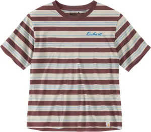 Carhartt Women's Tencel Fiber Series Loose Fit Short-Sleeve Striped T-Shirt