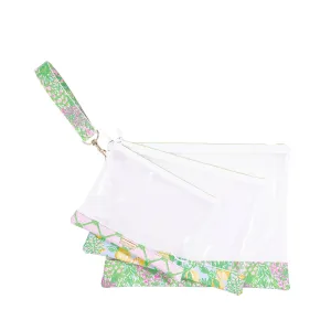 Carryall Trio Pouch Set in Lime Feeling Good