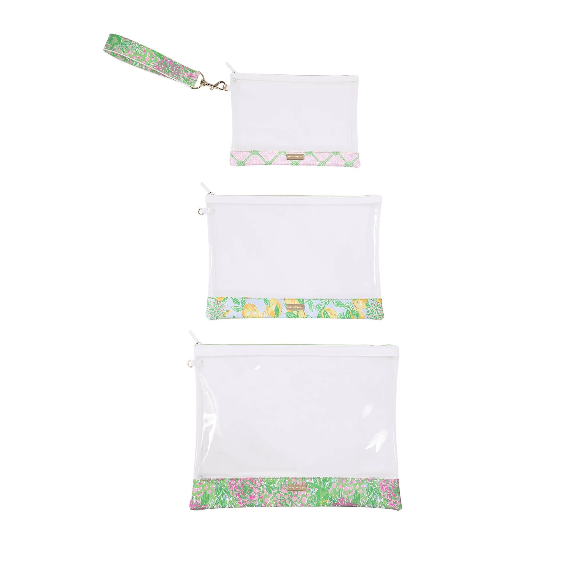 Carryall Trio Pouch Set in Lime Feeling Good