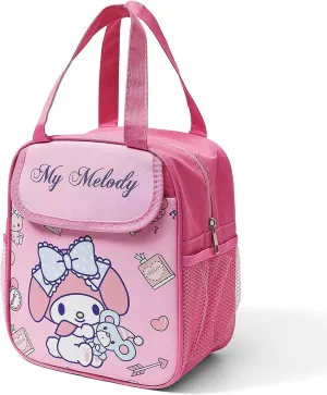 Cartoon Insulated Lunch Bags,Reusable Insulated Lunch Box, Leakproof Lunch Tote Bag, Easy To Clean Picnic Box Bento Bag, for Women Men Office Hiking Outdoor (Pink)