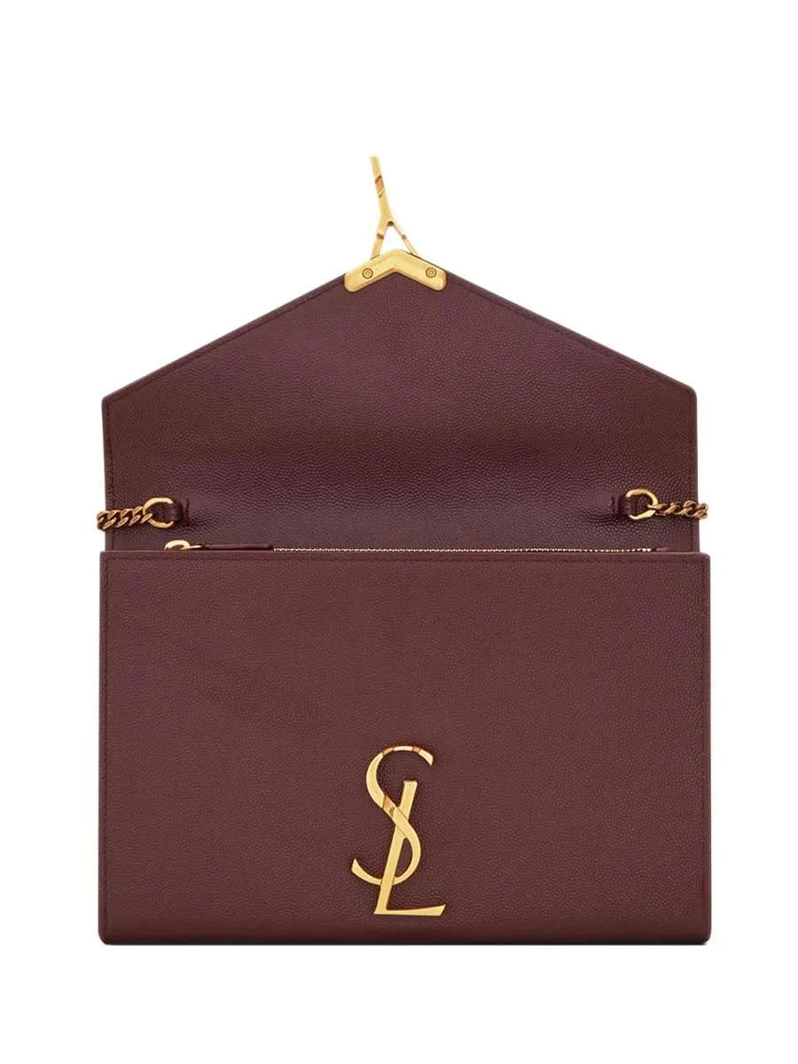 Cassandra Chain Wallet in Red Legion Grain de Poudre Leather