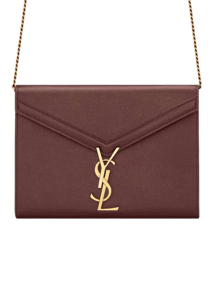 Cassandra Chain Wallet in Red Legion Grain de Poudre Leather