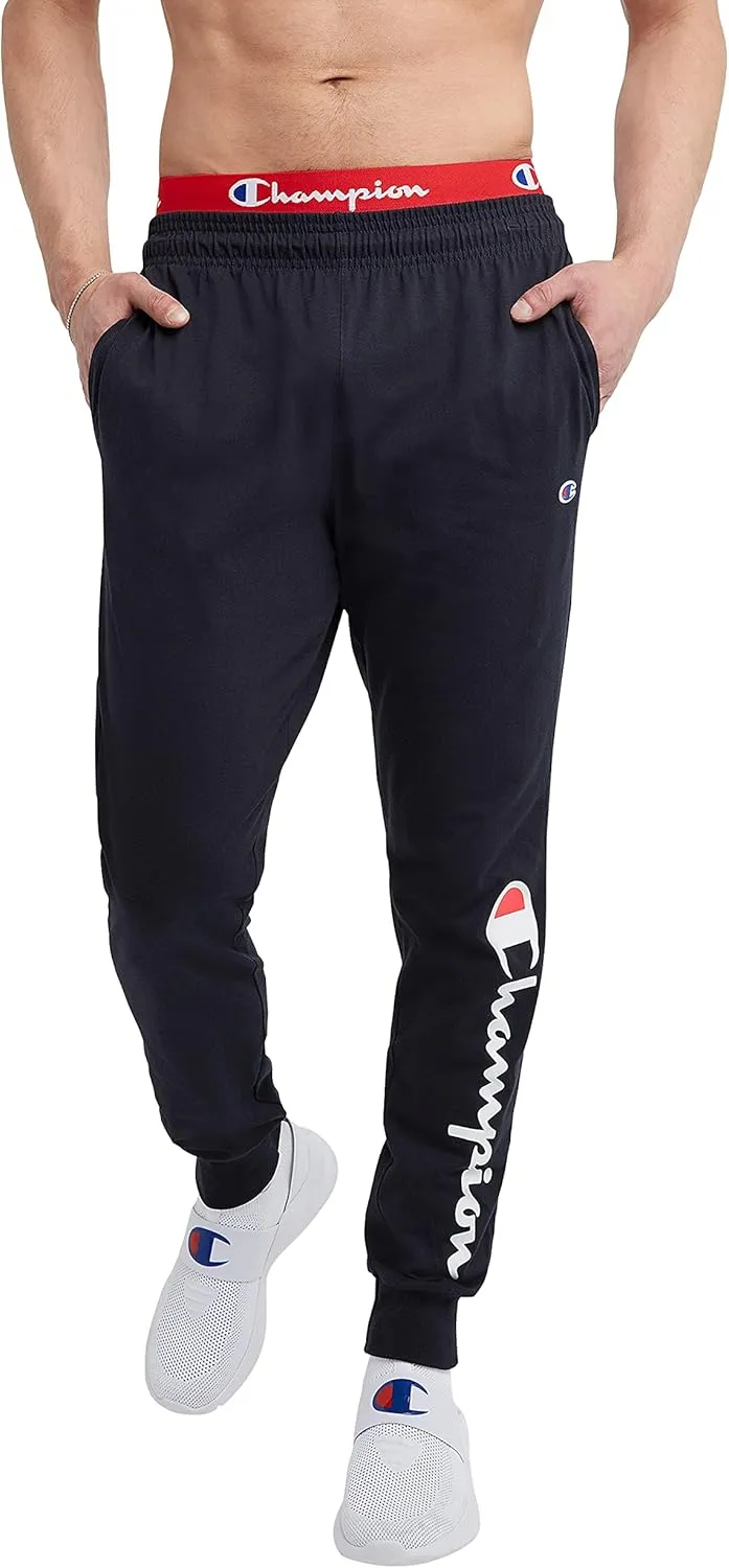 Champion Men's Joggers, Lightweight Lounge Pants, Jersey Graphic Pants for Men, 31"