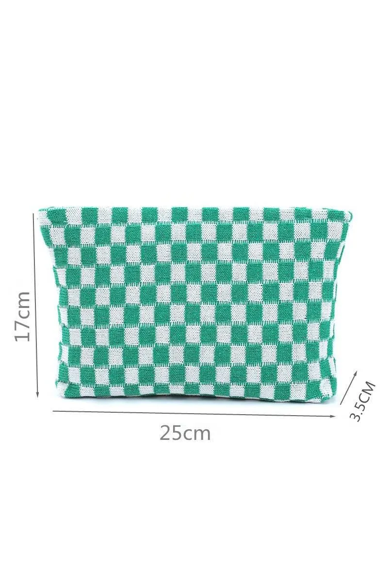 CHECKER TRAVEL POUCH BAG