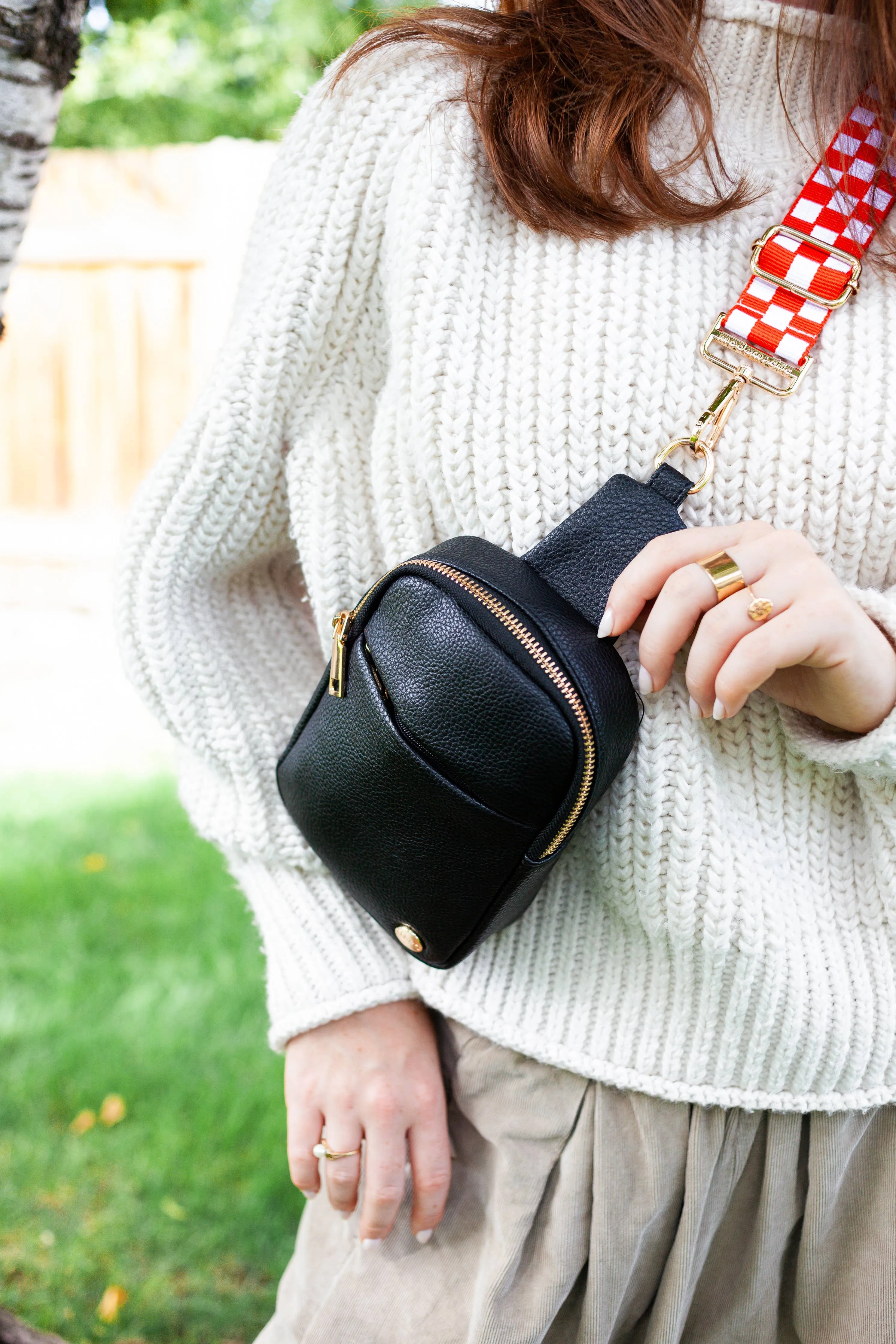 Checkered Adjustable Bag Strap