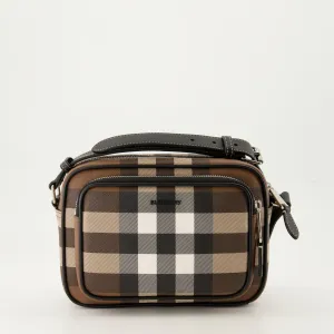 Checkered Brown Shoulder Bag