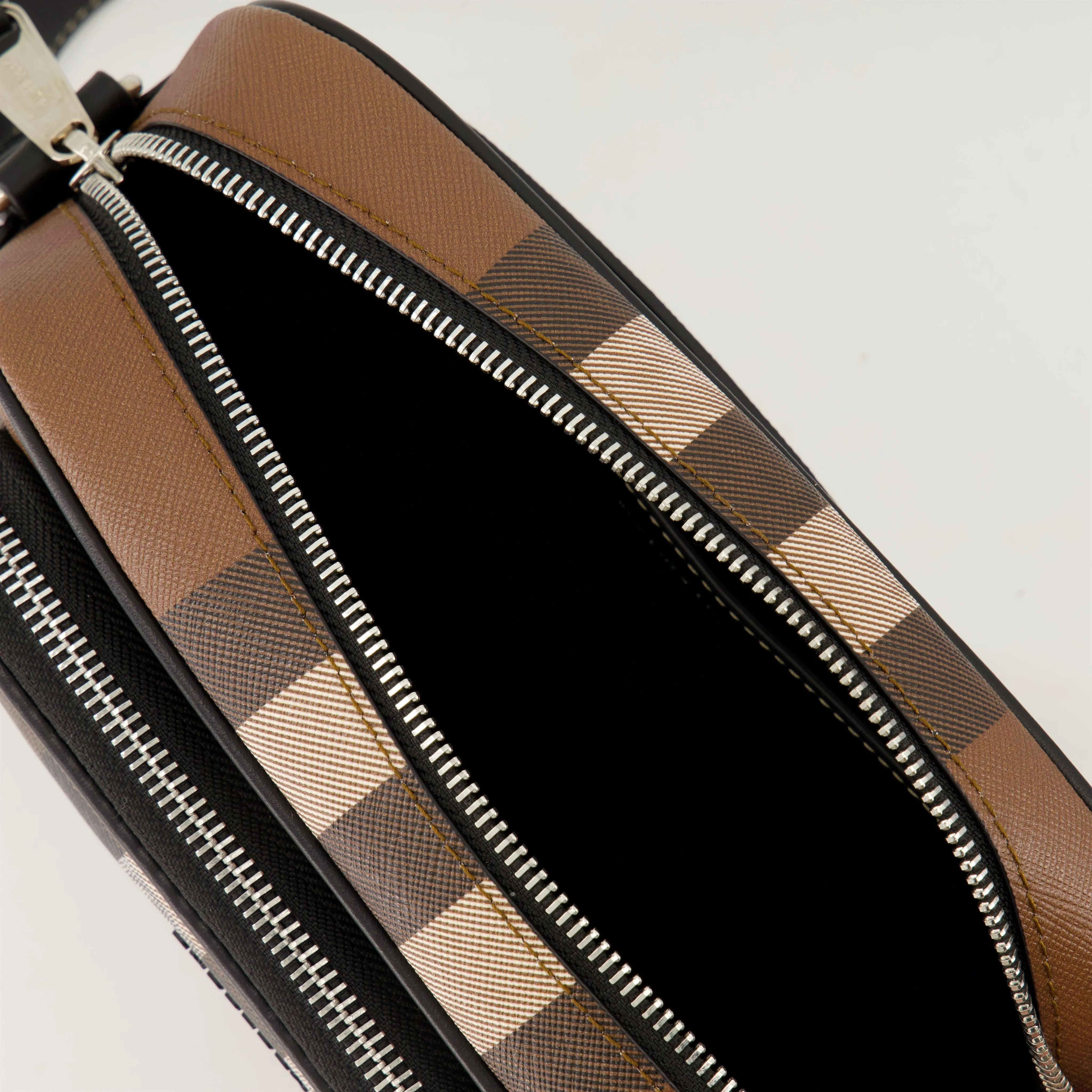 Checkered Brown Shoulder Bag