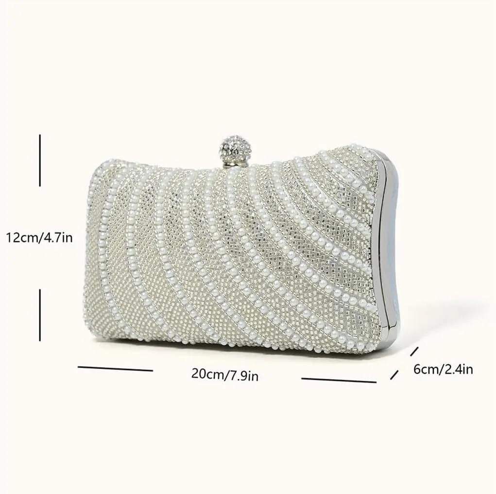 Checkered Chain Diagonal Straddle Bag Dinner Handheld Evening Dress Paired with Handbag