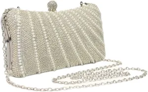 Checkered Chain Diagonal Straddle Bag Dinner Handheld Evening Dress Paired with Handbag