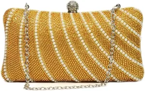 Checkered Chain Diagonal Straddle Bag Dinner Handheld Evening Dress Paired with Handbag