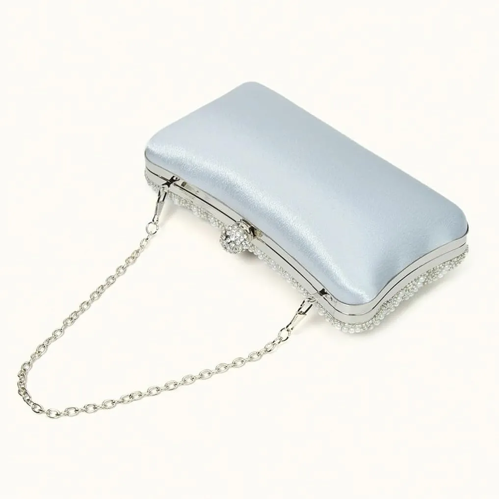 Checkered Chain Diagonal Straddle Bag Dinner Handheld Evening Dress Paired with Handbag