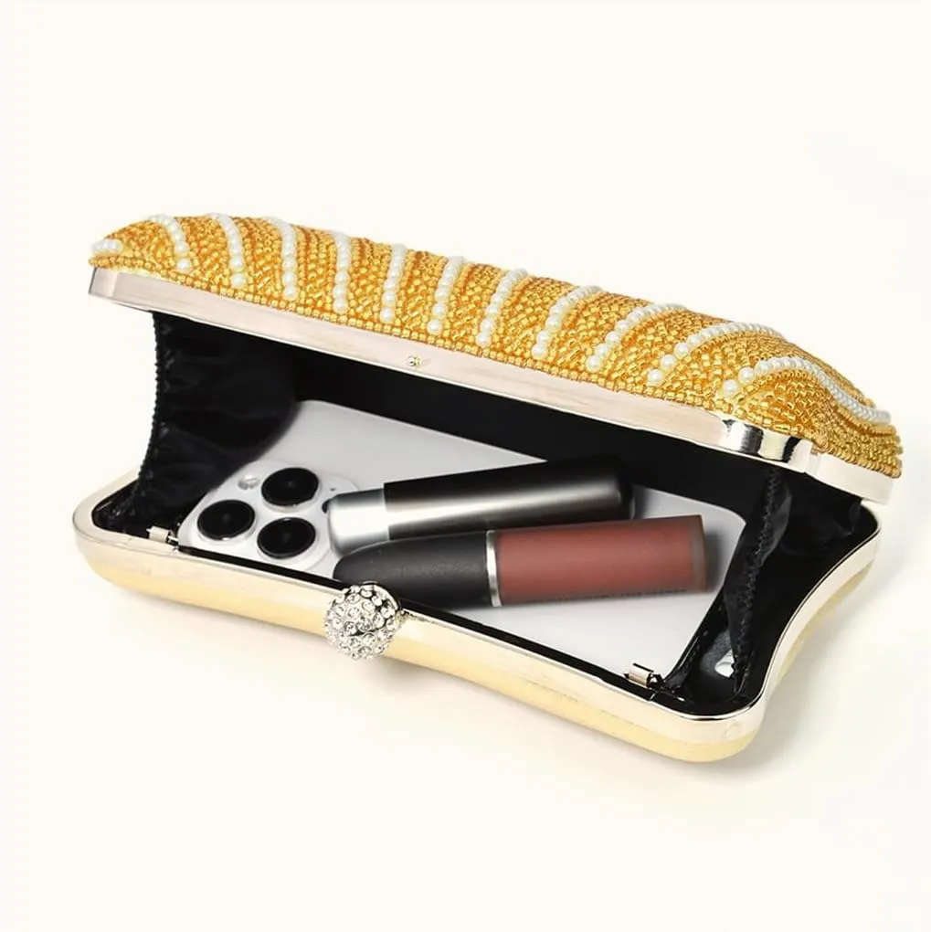 Checkered Chain Diagonal Straddle Bag Dinner Handheld Evening Dress Paired with Handbag