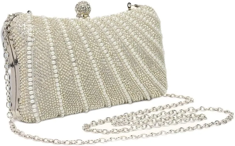 Checkered Chain Diagonal Straddle Bag Dinner Handheld Evening Dress Paired with Handbag