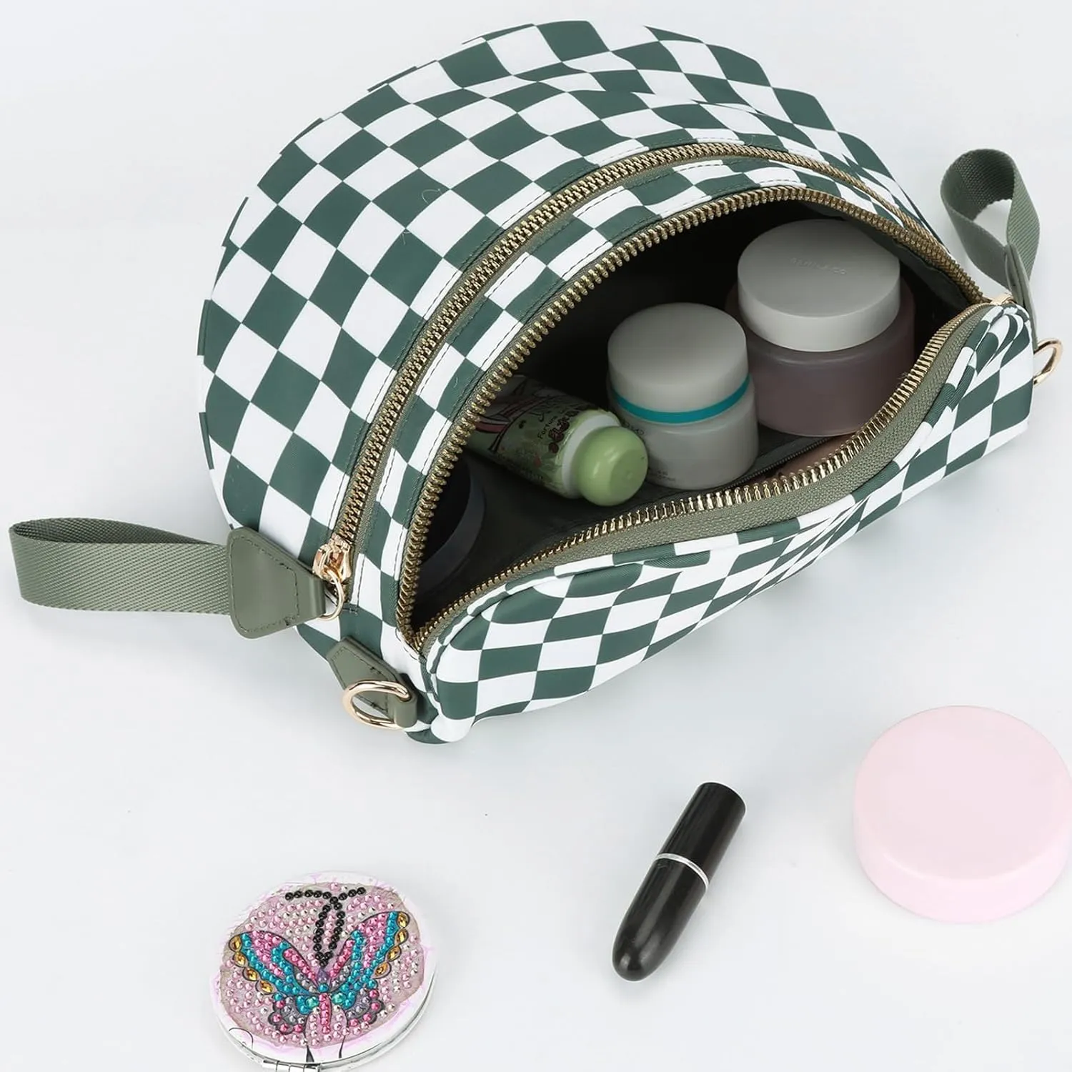 Checkered Crossbody Bag Bum Bags for Women Checkered Purse Checkerboard Purse Checkered Fanny Pack