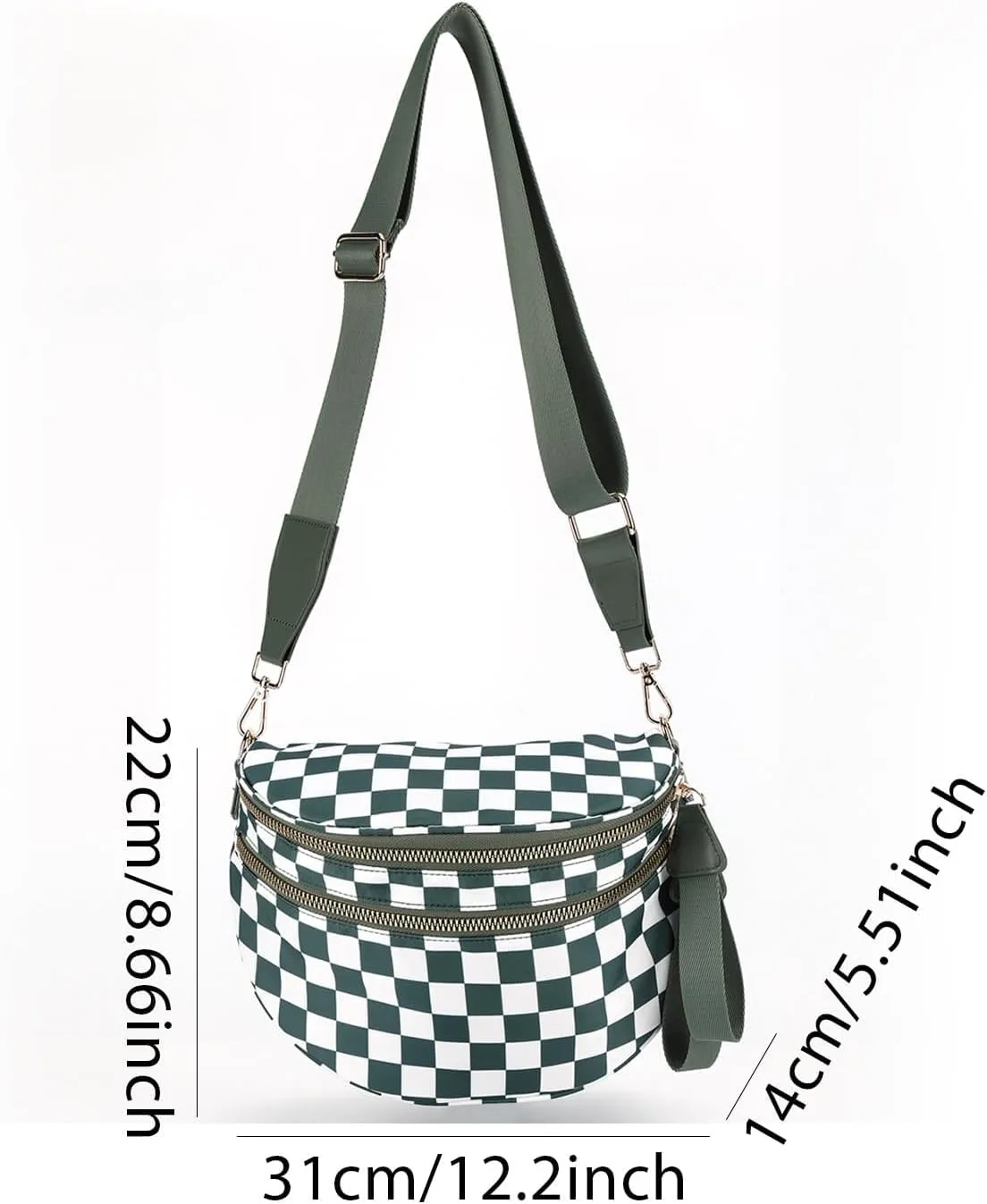 Checkered Crossbody Bag Bum Bags for Women Checkered Purse Checkerboard Purse Checkered Fanny Pack