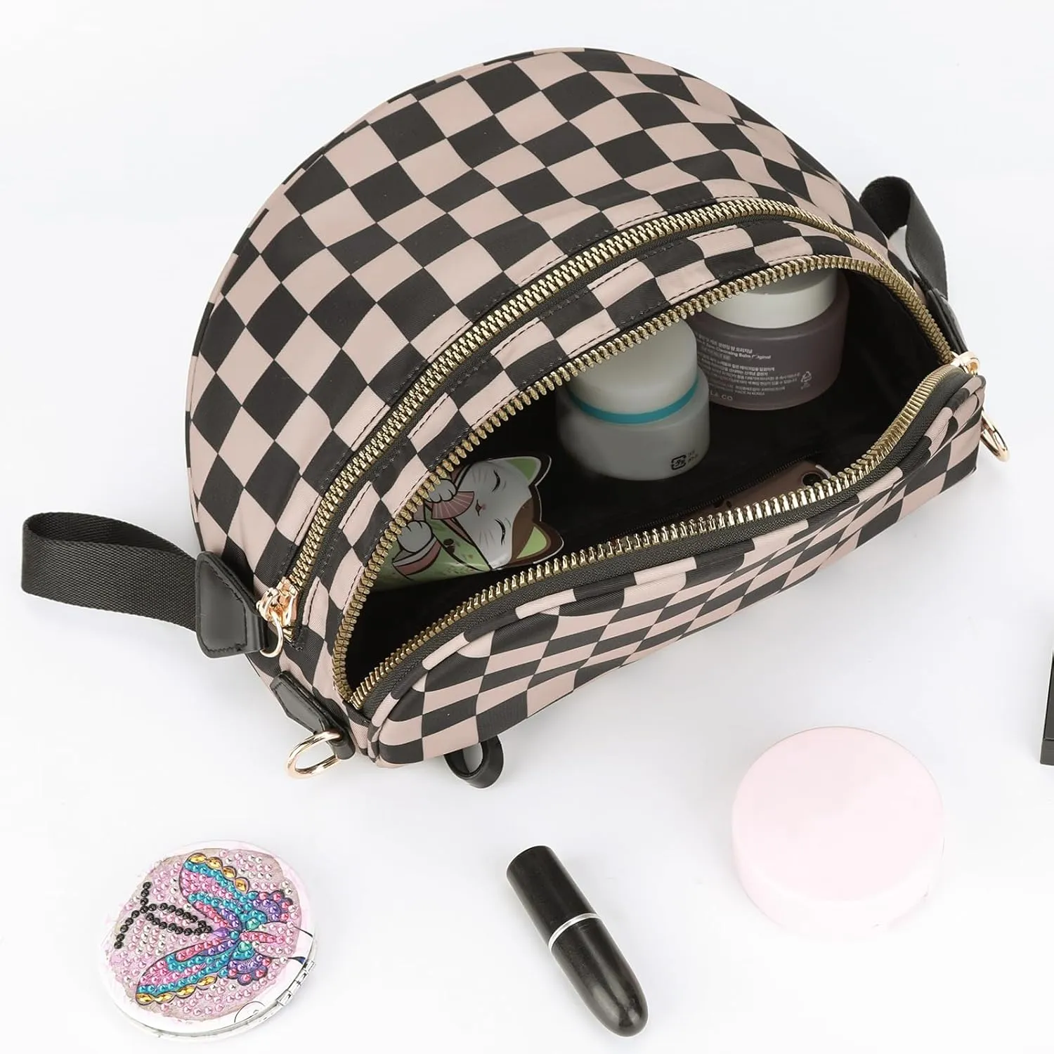 Checkered Crossbody Bag Bum Bags for Women Checkered Purse Checkerboard Purse Checkered Fanny Pack
