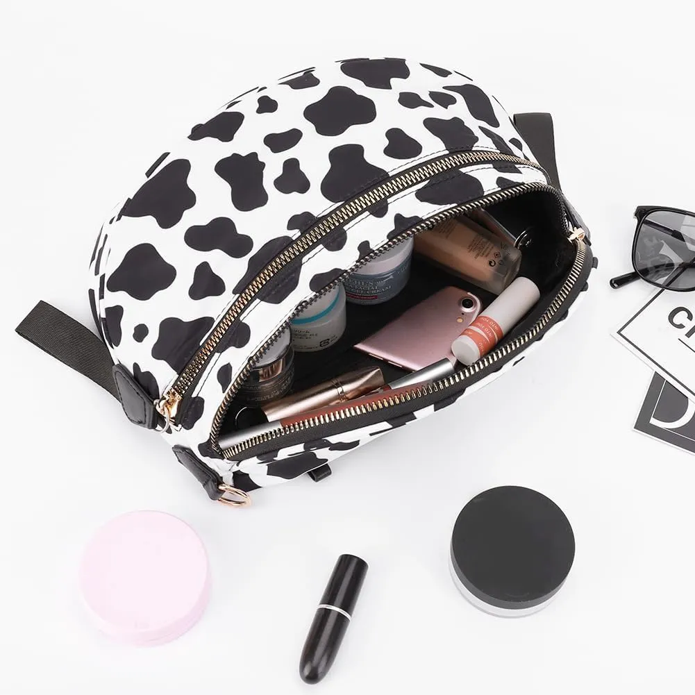 Checkered Crossbody Bum Bags for Women Nylon Checkered Purse Checkerboard Fanny Pack