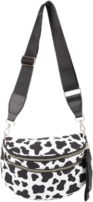 Checkered Crossbody Bum Bags for Women Nylon Checkered Purse Checkerboard Fanny Pack