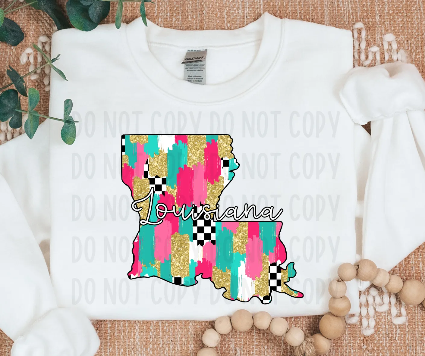 Checkered Louisiana PNG File - Digital Design
