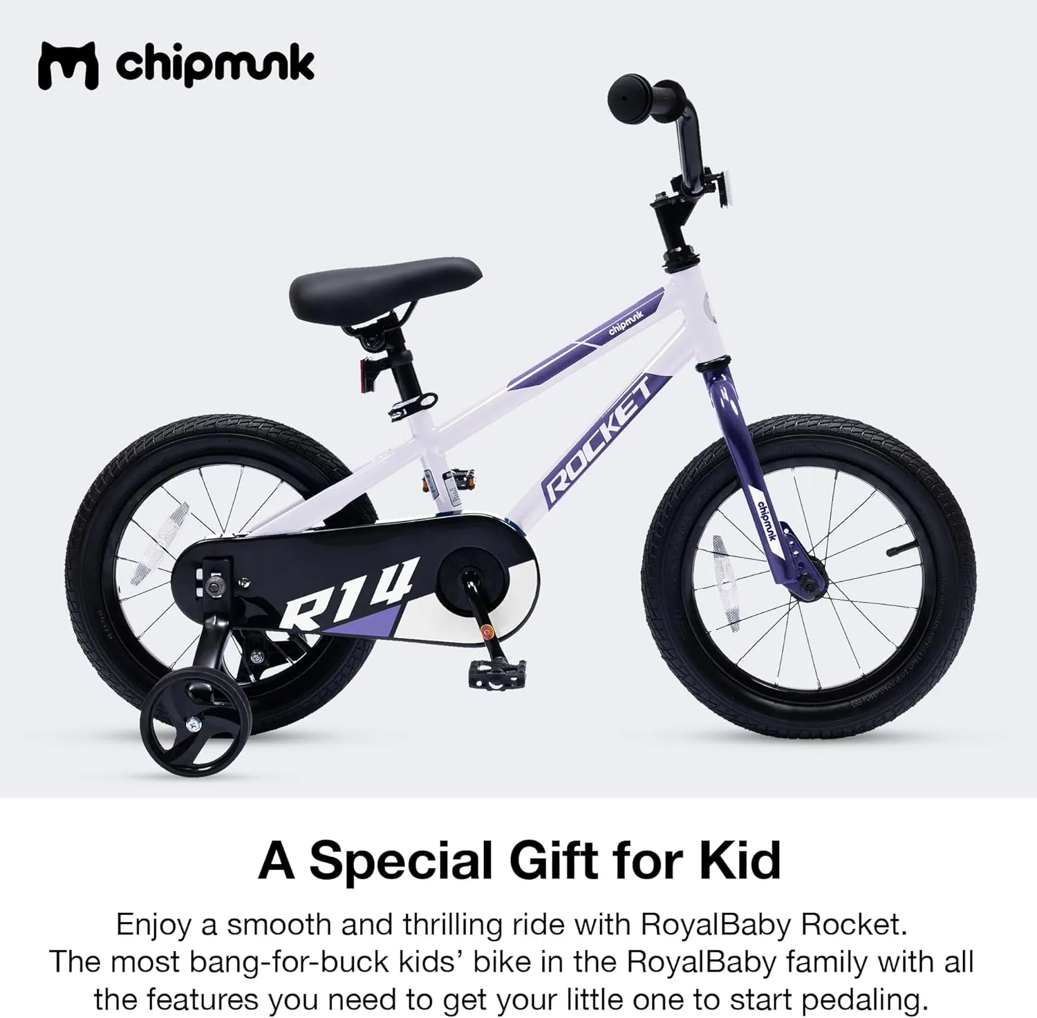 Chipmunk Kids Bike Toddlers 12 14 16 18 Inch Wheel Bicycle Beginners Boys Girls Ages 3-11 Years, Multiple Color Options