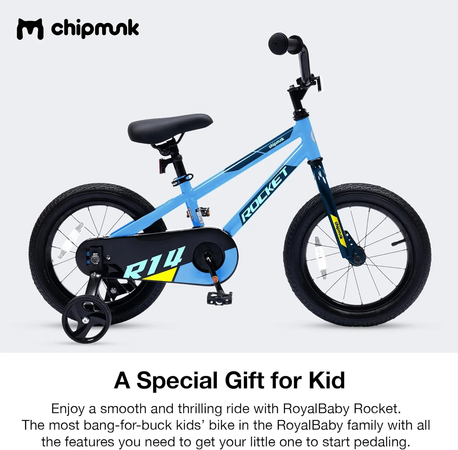 Chipmunk Kids Bike Toddlers 12 14 16 18 Inch Wheel Bicycle Beginners Boys Girls Ages 3-11 Years, Multiple Color Options