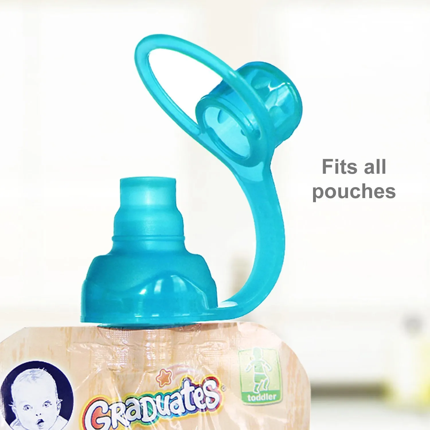 ChooMee SoftSip Food Pouch Tops   Reusable Baby Food Pouches, Fill with Baby Food, Applesauce and Purees | Wide Double Zipper Bottom, BPA Free | 4 CT 5oz   2 SoftSip