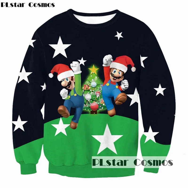 Christmas hat Hip Hop 3d Print  Jumper Pullover